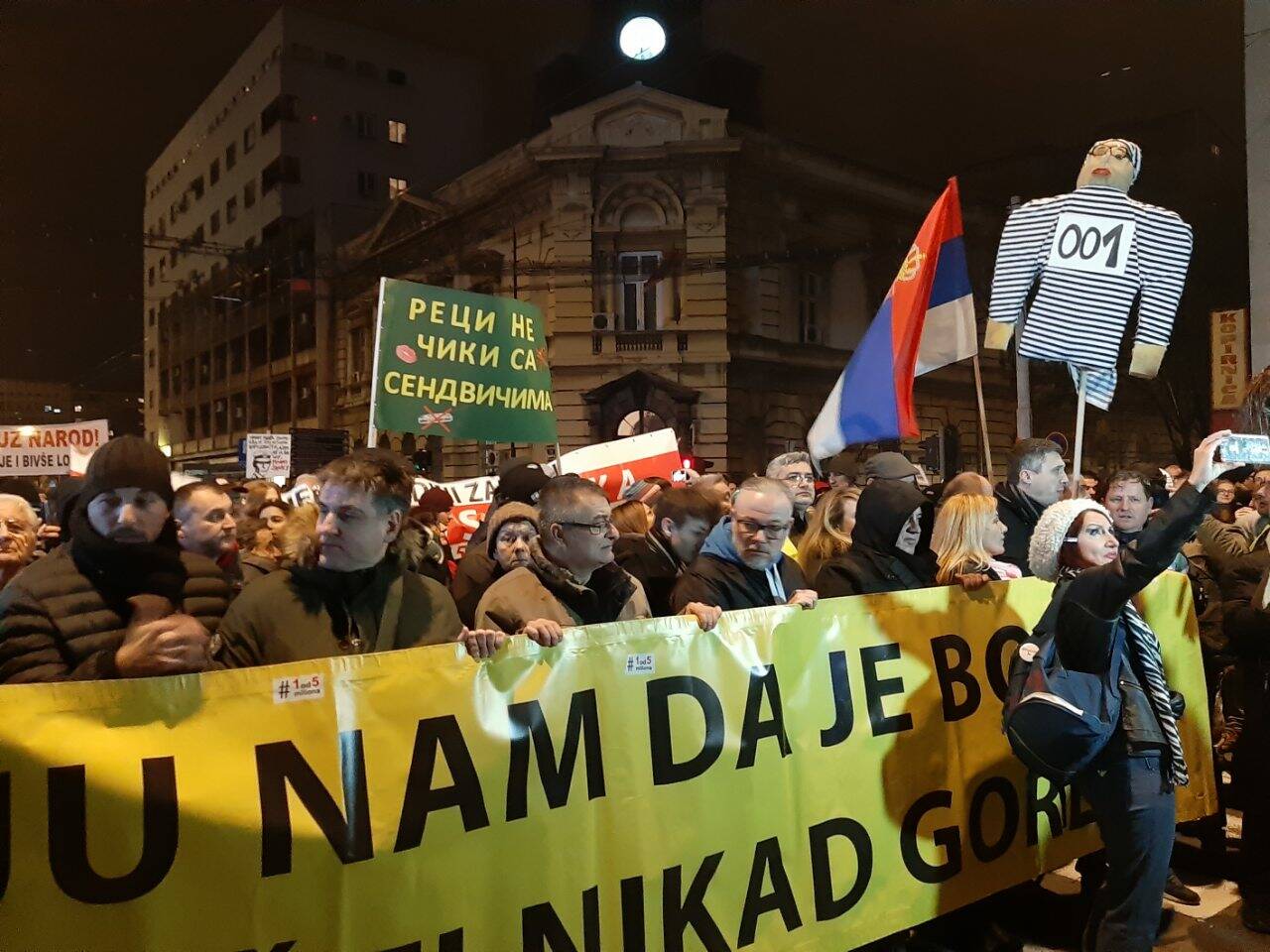 Osmi protest Jedan od pet miliona u Beogradu