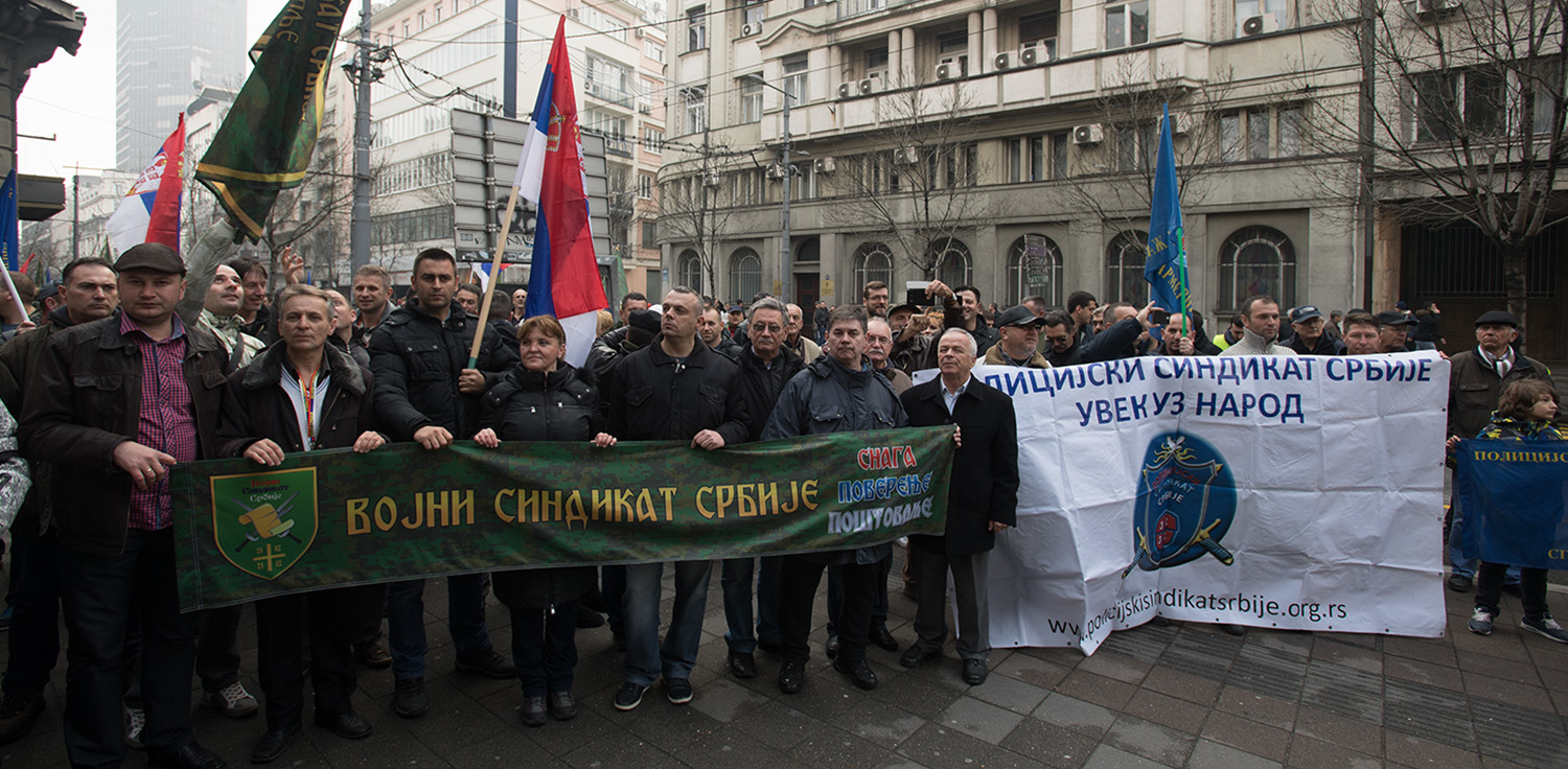 Protest sindikata vojske. Foto: Srđan Ilić